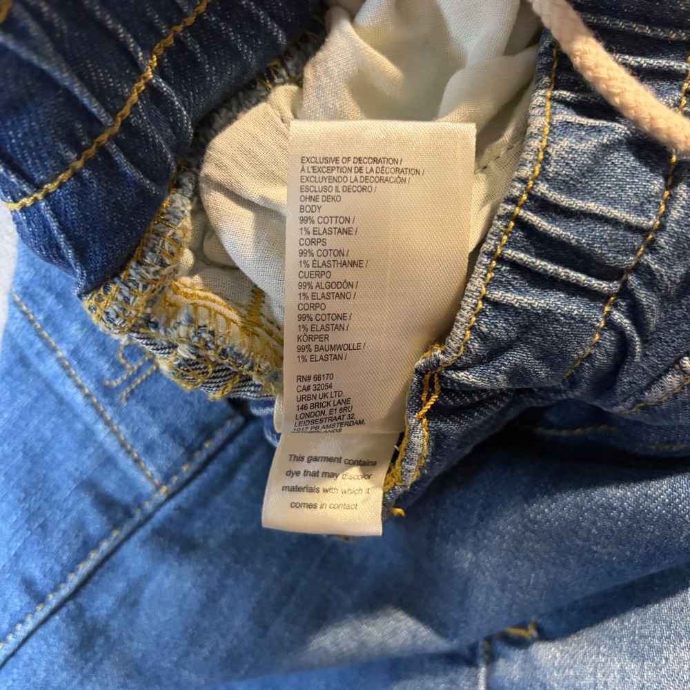 Pilcro Anthropologie Izzie Pull On Barrel Wide Leg Drawstring Jeans Size S - Picture 3 of 10